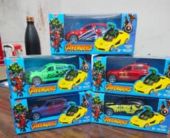 Kidoyz Avengers Die-Cast Metal Toy Car | Small Alloy Model Car | Collectible Car Toy for Kids | Color As Per Stock