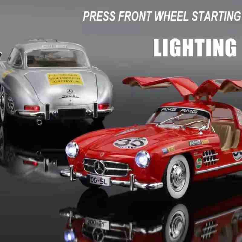 Kidoyz 300-SL Mercedes Die-Cast Metal Toy Car | Large Alloy Model Car | Collectible Car Toy for Kids | Color As Per Stock — view 7