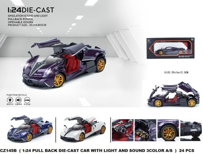 Kidoyz Pagani Die-Cast Metal Toy Car | Large Alloy Model Car | Collectible Car Toy for Kids | Color As Per Stock — view 2