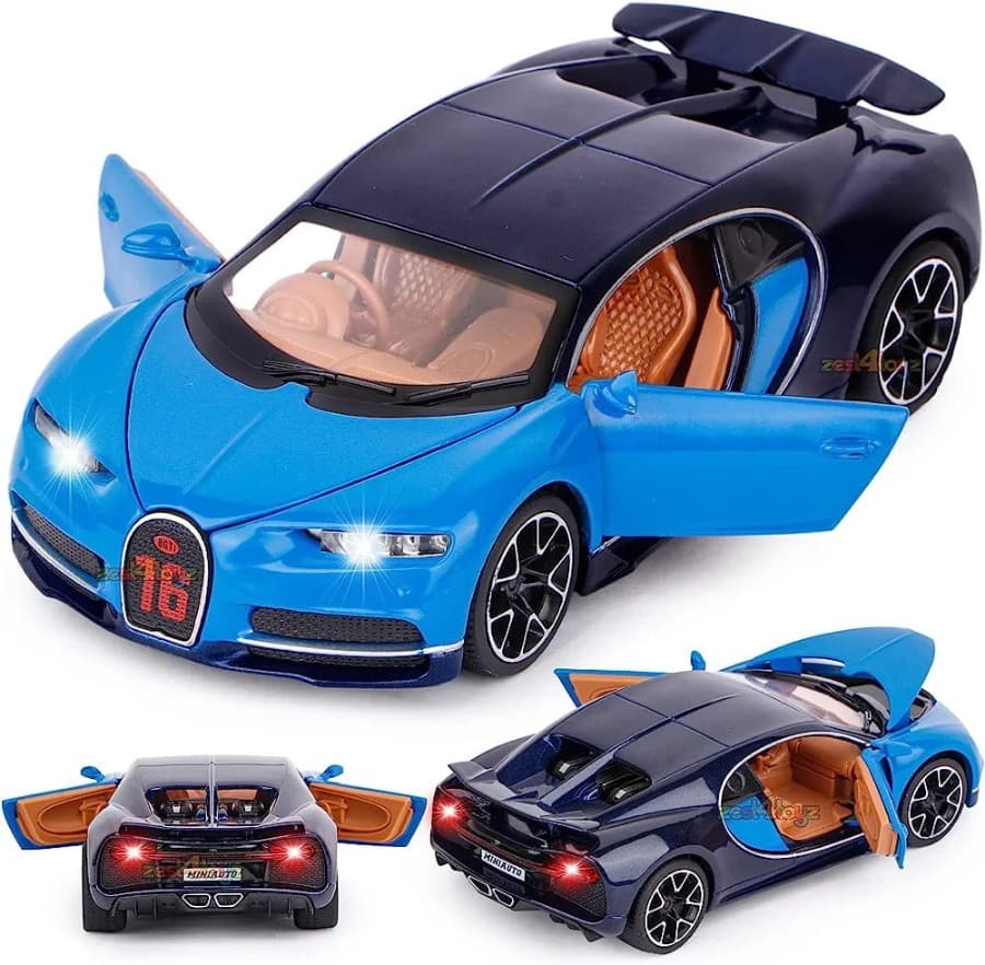 Kidoyz Bugatti Die-Cast Metal Toy Car | Medium Alloy Model Car | Collectible Car Toy for Kids | Color As Per Stock — view 5