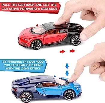 Kidoyz Bugatti Die-Cast Metal Toy Car | Medium Alloy Model Car | Collectible Car Toy for Kids | Color As Per Stock — view 9