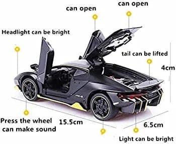 Kidoyz Lamborghini Die-Cast Metal Toy Car | Medium Alloy Model Car | Collectible Car Toy for Kids | Color As Per Stock — view 3