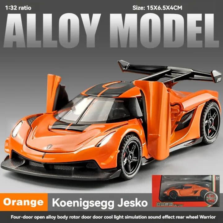 Kidoyz Jesko Die-Cast Metal Toy Car | Medium Alloy Model Car | Collectible Car Toy for Kids | Color As Per Stock — view 2