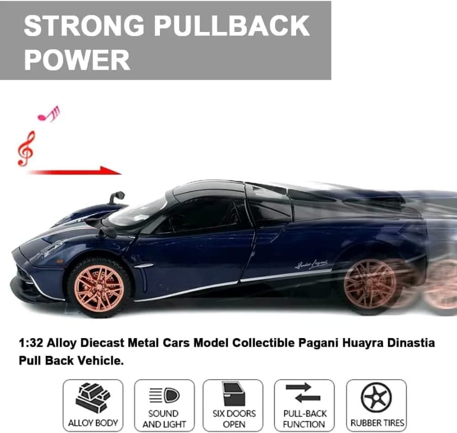 Kidoyz Pagani Die-Cast Metal Toy Car | Medium Alloy Model Car | Collectible Car Toy for Kids | Color As Per Stock — view 8