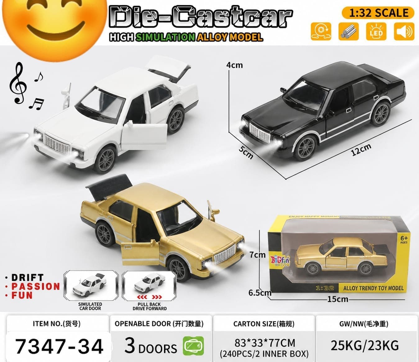 Kidoyz Crown Die-Cast Metal Toy Car | Small Alloy Model Car | Collectible Car Toy for Kids | Color As Per Stock — view 2