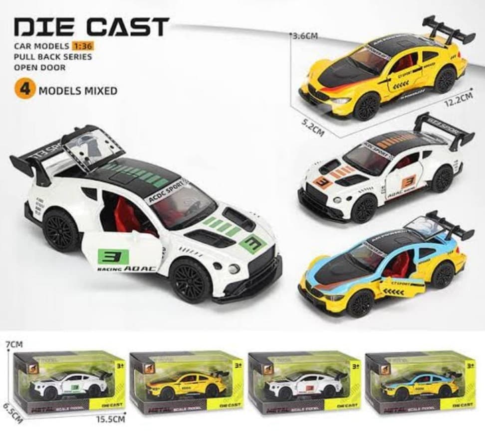 Kidoyz Mustang Die-Cast Metal Toy Car | Small Alloy Model Car | Collectible Car Toy for Kids | Color As Per Stock — view 3