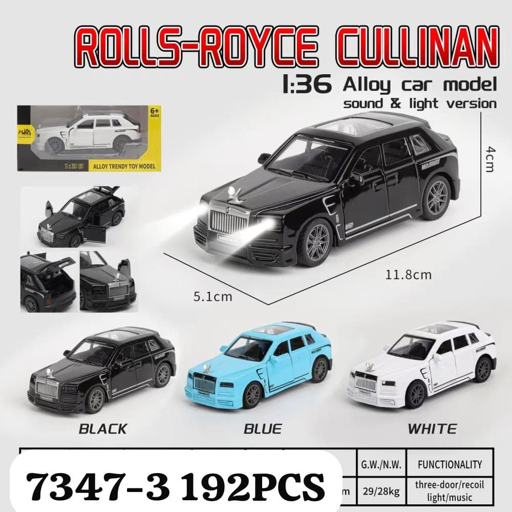 Kidoyz Cullinan Die-Cast Metal Toy Car | Small Alloy Model Car | Collectible Car Toy for Kids | Color As Per Stock — view 2