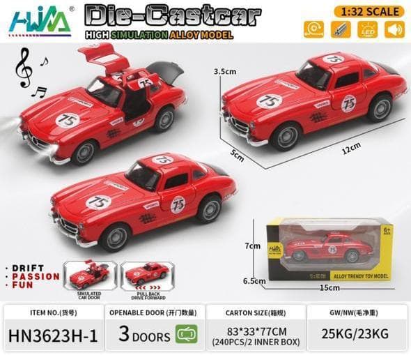 Kidoyz Die-Cast Vintage Die-Cast Metal Toy Car | Small Alloy Model Car | Collectible Car Toy for Kids | Color As Per Stock — view 2