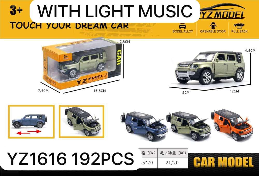 Kidoyz Defender Die-Cast Metal Toy Car | Small Alloy Model Car | Collectible Car Toy for Kids | Color As Per Stock — view 3