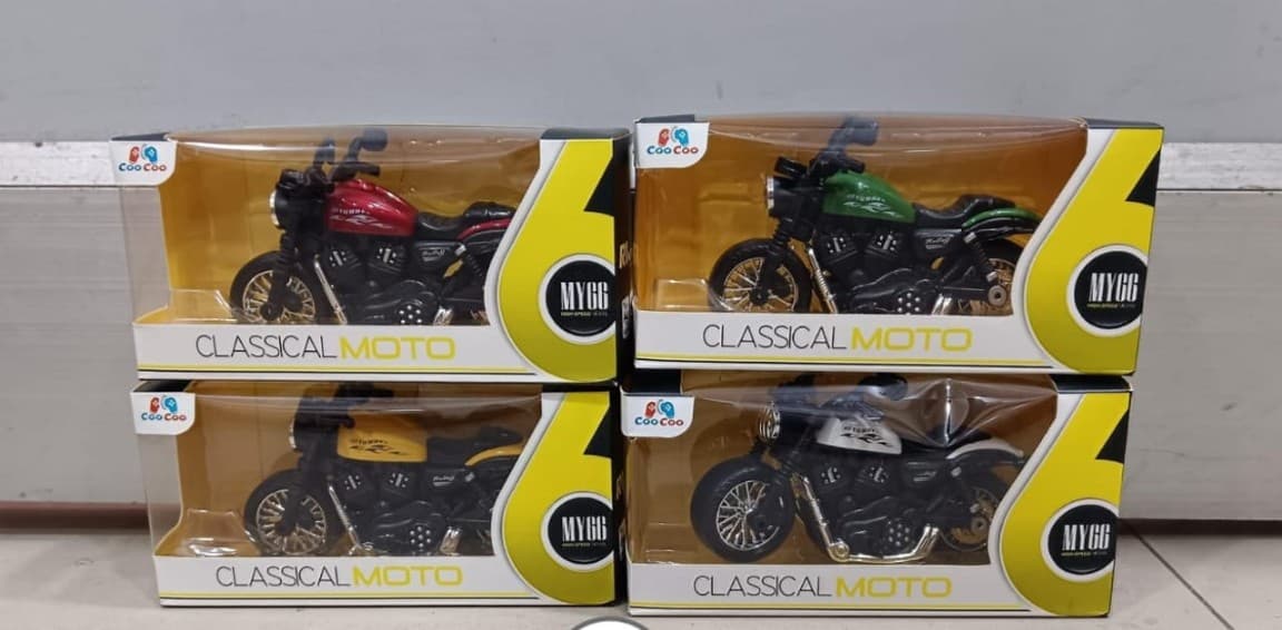 Kidoyz Coo Coo Bike Die-Cast Metal Motorcycle Toy | Small Alloy Scale Model Motorcycle | Collectible Vehicle Toy for Kids | Color As Per Stock — view 2