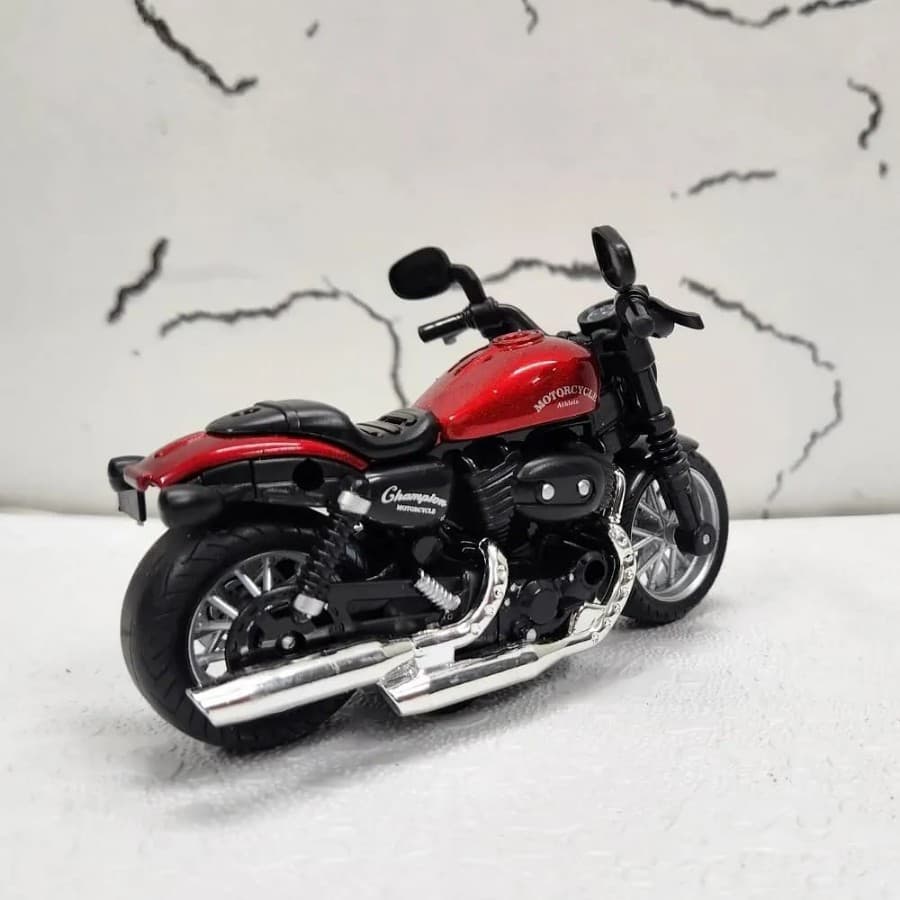 Kidoyz Coo Coo Bike Die-Cast Metal Motorcycle Toy | Small Alloy Scale Model Motorcycle | Collectible Vehicle Toy for Kids | Color As Per Stock — view 4