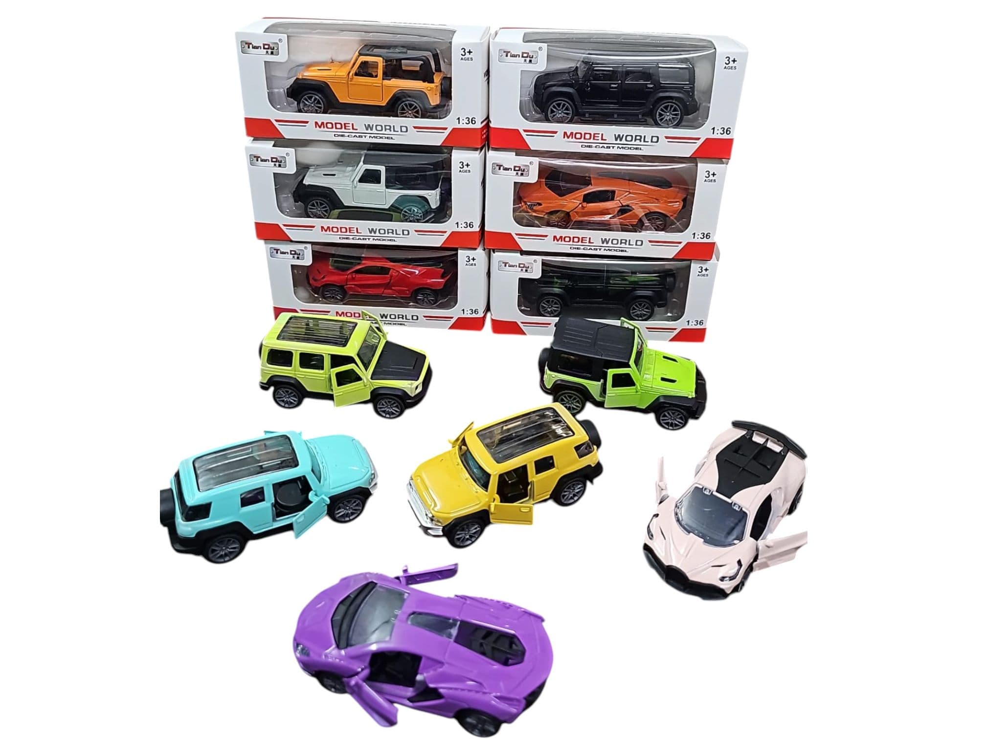 Kidoyz Thar Mix Models Die-Cast Metal Toy Car | Small Alloy Model Car | Collectible Car Toy for Kids | Color As Per Stock