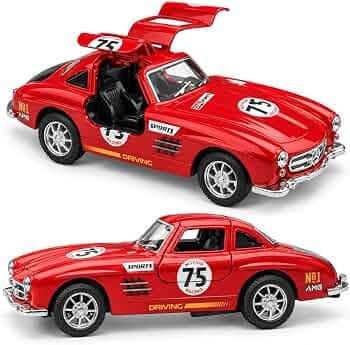 Kidoyz Die-Cast Vintage Die-Cast Metal Toy Car | Small Alloy Model Car | Collectible Car Toy for Kids | Color As Per Stock