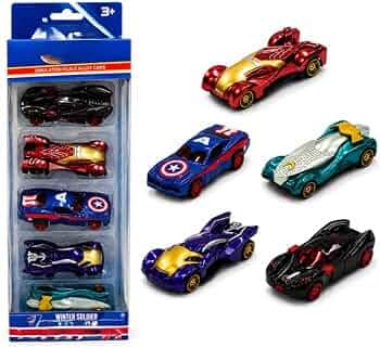 Kidoyz 5 in 1 Hot Wheels Die-Cast Metal Toy Car Set | Set of 5 Alloy Model Cars | Collectible Car Toys for Kids | Color As Per Stock — view 2