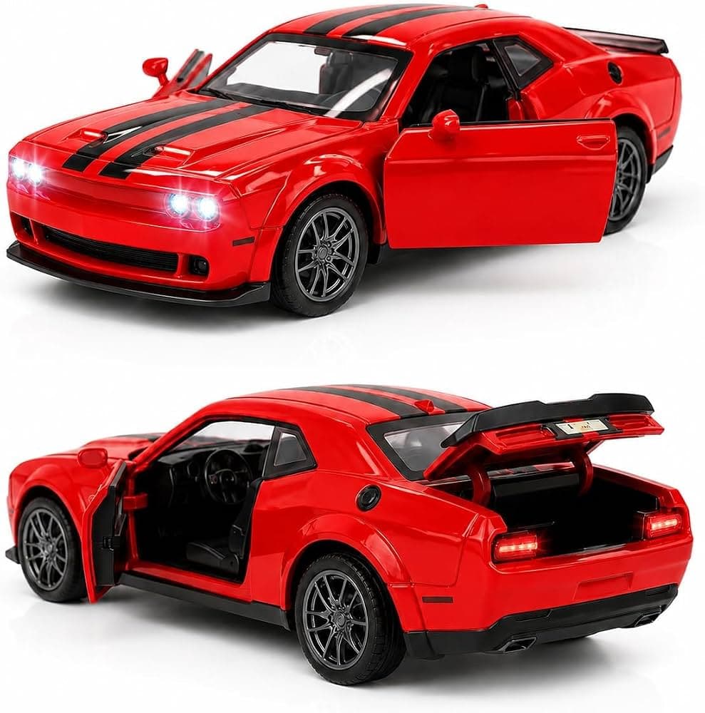 Kidoyz Challenger Die-Cast Metal Toy Car | Medium Alloy Model Car | Collectible Car Toy for Kids | Color As Per Stock
