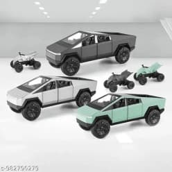 Kidoyz Tesla Die-Cast Metal Toy Car | Large Alloy Model Car | Collectible Car Toy for Kids | Color As Per Stock