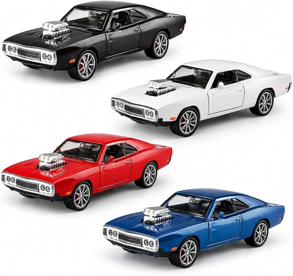 Kidoyz Dodge Die-Cast Metal Toy Car | Large Alloy Model Car | Collectible Car Toy for Kids | Color As Per Stock