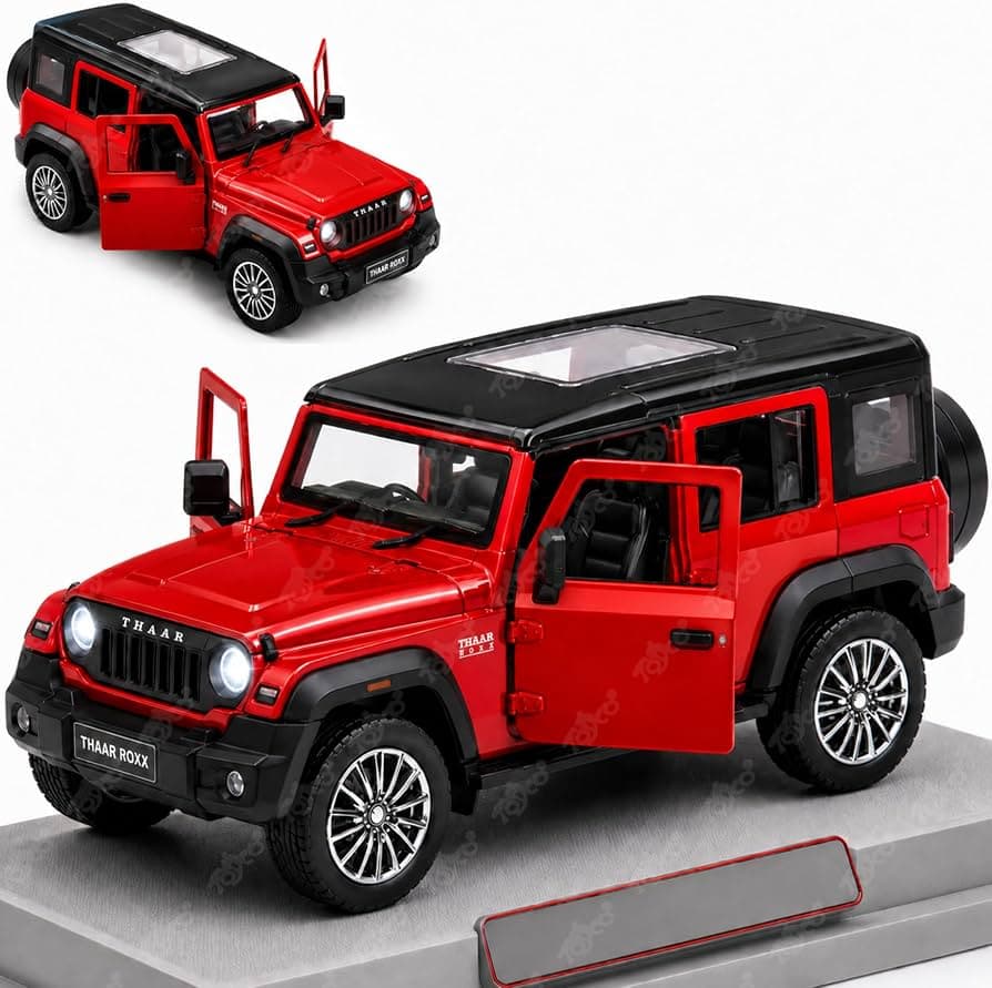 Kidoyz Thar Die-Cast Metal Toy Car | Large Alloy Model Car | Collectible Car Toy for Kids | Color As Per Stock