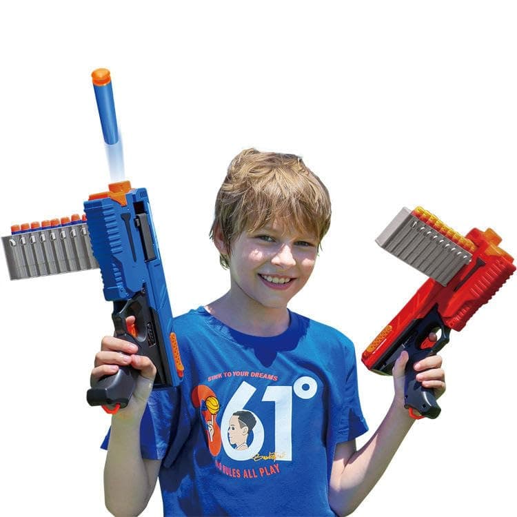 Kidoyz Mega Shooter Foam Dart Gun for Kids – Blaster Toy with 12 Soft Bullets, Continuous Shooting Mode, Safe & Fun Play for Boys & Girls Age 6+ (Blue) — view 7