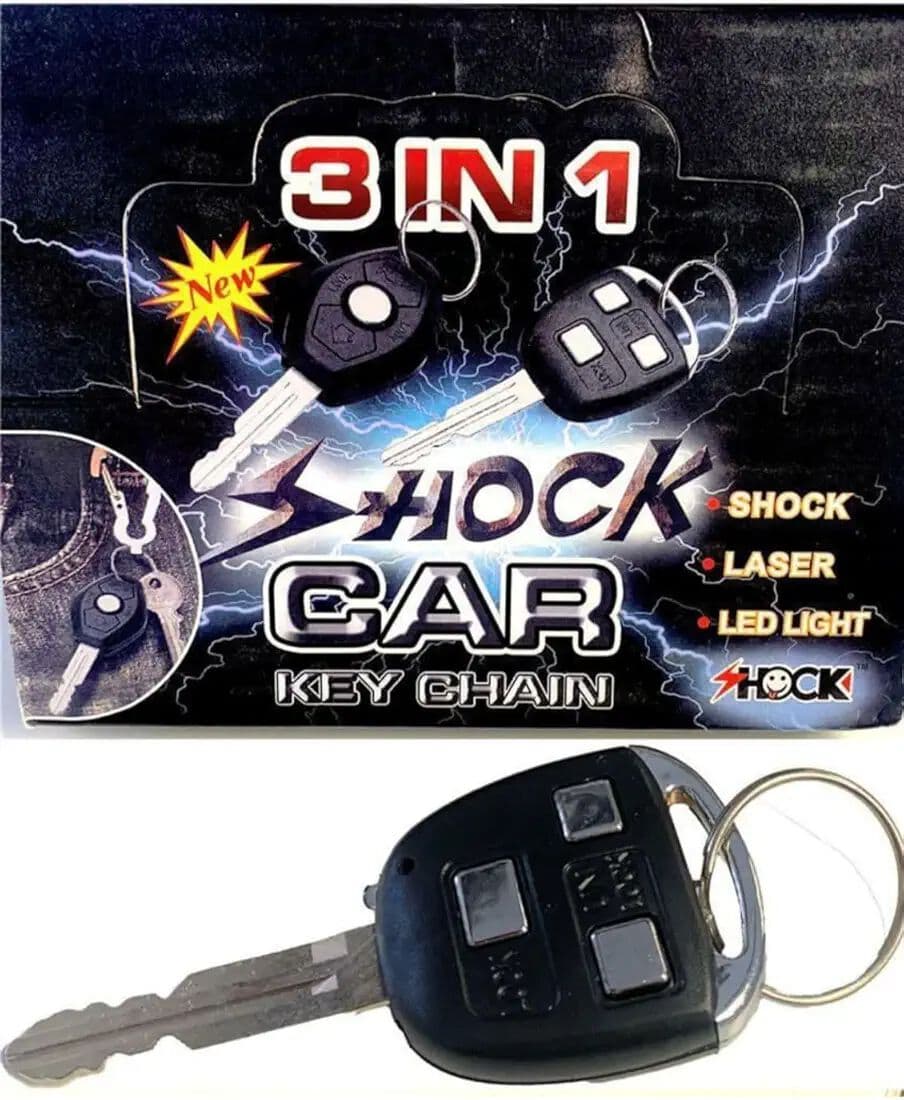 Kidoyz Prank Shock Car Key Chain | 3-in-1 Shock, Laser & LED Light Keyring | Funny Joke Gag Toy — view 2