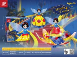 Kidoyz Magic Dance Princess Doll | Spinning Dancing Doll with Lights, Music & Wings | Musical Toy for Girls | Ages 3+