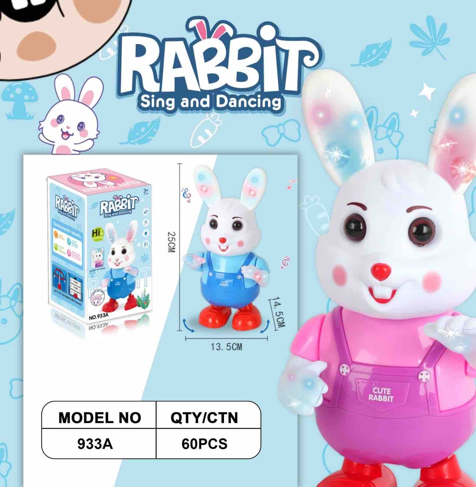 Kidoyz Singing & Dancing Rabbit Toy | Electric Dancing Bunny with Colourful Light-Up Ears & Music | Color As Per Stock — view 2