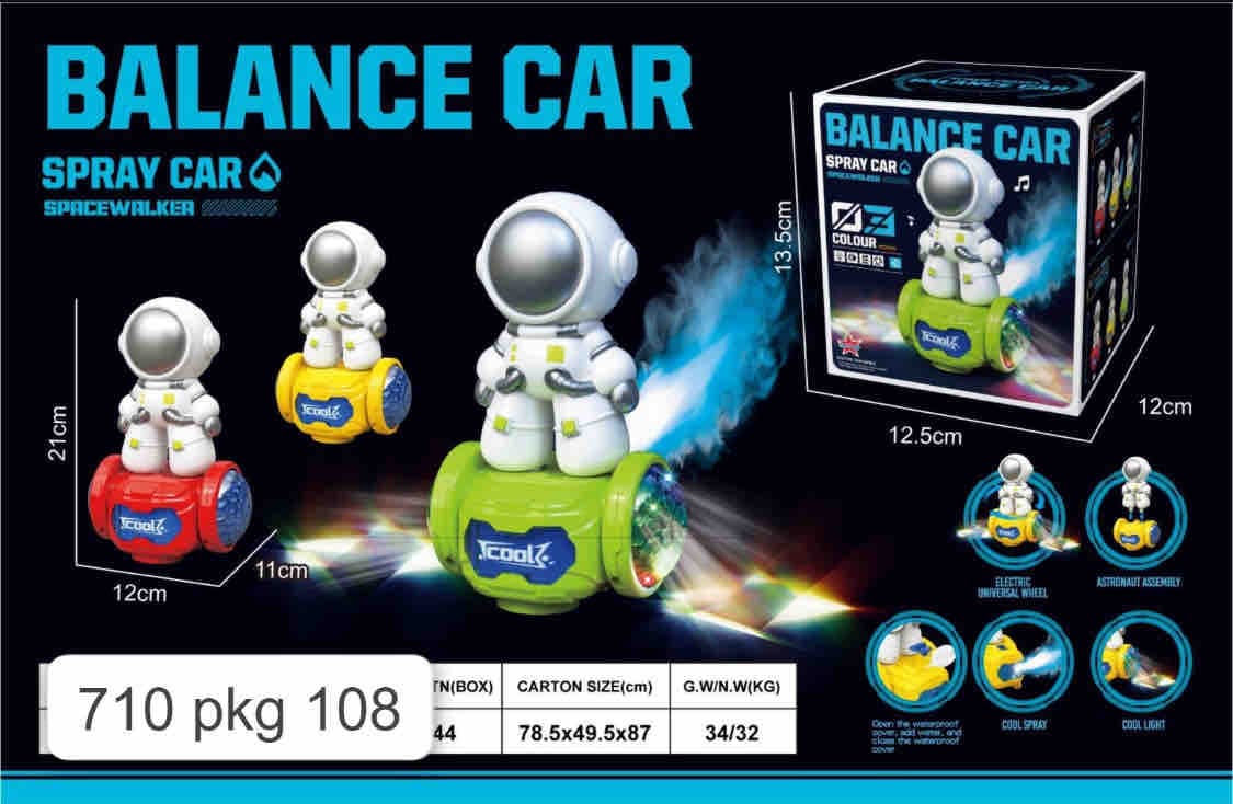 Kidoyz Astronaut Balance Car Toy | Spray Balance Car with Smoke Effect for Kids