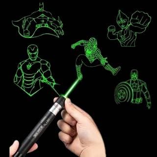 Kidoyz 6-in-1 Green Laser Pointer Pen | Projects Superhero Outline Shapes | Never Point at Eyes | Not for Young Children — view 2