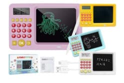 Kidoyz Kids Early Education Calculator with LCD Writing Tablet | Digital Drawing Board & Maths Learning Toy | USB Cable | Color As Per Stock