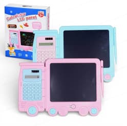 Kidoyz Calculator with LCD Writing Tablet for Kids | Drawing Board & Maths Learning Toy | Ages 3+ | Color As Per Stock