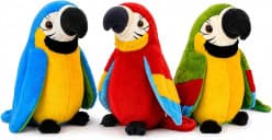 Kidoyz Talking Parrot Plush Toy | Soft Parrot with Voice Recording | Gift for Kids | Color As Per Stock