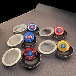 Kidoyz Metal Shield Fidget Spinner | Metal hand spinner with a shield design | Pack of 2 | Color As Per Stock