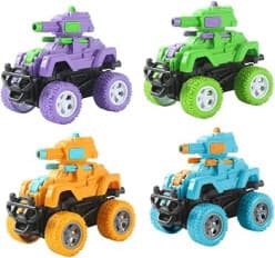 Kidoyz Tank Launch | Inertia tank toy with a launch feature | Pack of 2 | Color As Per Stock