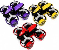 Kidoyz Inertia Drone Car | Two-way inertia drone-style car in red, blue, purple and yellow | Pack of 1 | Color As Per Stock