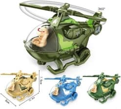 Kidoyz Friction Helicopter | Friction helicopter with a spinning propeller | Pack of 2 | Color As Per Stock