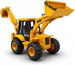 Kidoyz Friction Construction Truck | Friction-powered backhoe loader construction truck | Pack of 1