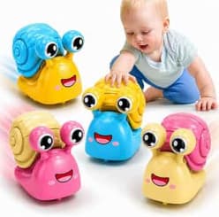 Kidoyz Cute Snail Car | Press-and-go snail car | Pack of 1 | Color As Per Stock