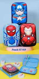 Avengers 3D EVA Hard Case Pencil Box with Big Compartment | Iron Man, Spider-Man, Captain America | Color as per Stock dispatched | Pack of 1 Pc