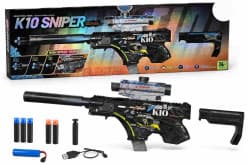 K10 Sniper Electric Jelly & Soft Bullet Gun | High-Speed Rechargeable Blaster | Ages 14+
