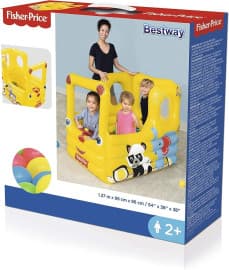 Inflatable Bus Ball Pit Play House for Toddlers | Yellow School Bus Play Centre | Ages 2+