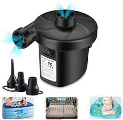 Electric Air Pump for Pools & Inflatables | AC Inflator Deflator with Nozzles