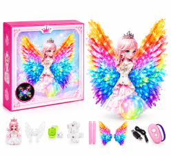Dream Princess Wings Remote Control Princess Doll with Bubble Effect | Colourful Wings Toy for Girls | USB Charging