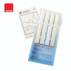 Acrylic Markers Set | Paint Pens for Rock, Canvas & Craft with Colouring Sheet