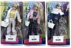 Fashion Doll with Handbag & Pet | Stylish Winter Outfit Doll | Assorted Designs | Color as per Stock dispatched
