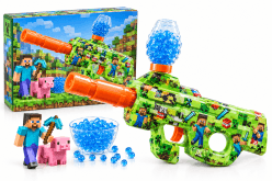 Electric Jelly Ball Blaster Gun Toy | Rechargeable USB, Crystal Jelly Bullets 7-8mm | Pixel Game Theme | Ages 8+