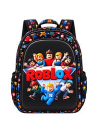 Roblox 16 Inch Kids School Backpack | Black | Pack of 1 Pc