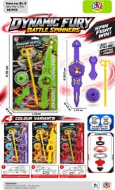 Battle Spinners Sword Launcher Toy Set | Spin Fight Win Battle Tops With Alloy Ring | 4 Colour Variants | Color As Per Stock | Ages 4+
