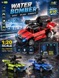 Remote Control Water Bomber Car 1:20 With Water Shooting & Lights | Rechargeable | Ages 8+ | Color As Per Stock