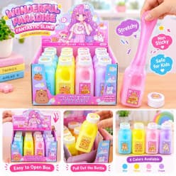 Milk Bottle Slime For Kids | Soft Stretchy Non-Sticky Slime In Cute Bottle | 4 Colours, Color As Per Stock | Pack of 1
