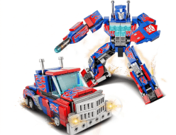 Optimus Prime - LEGO Type Transforming Robot Architect Brick Toys Building Block - Super Hero Theme Blocks and Bricks - Robot, car 277+ Pieces Educational Engineering Construction Learning Toy for Kids